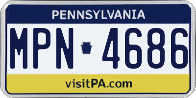 PA license plate MPN4686
