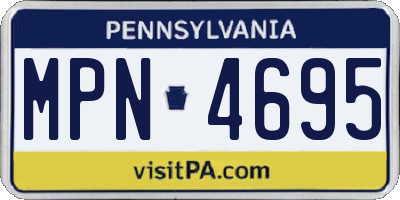 PA license plate MPN4695