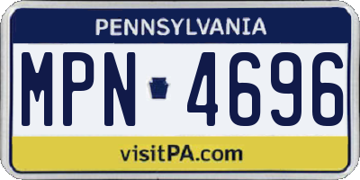 PA license plate MPN4696