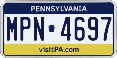 PA license plate MPN4697