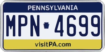 PA license plate MPN4699