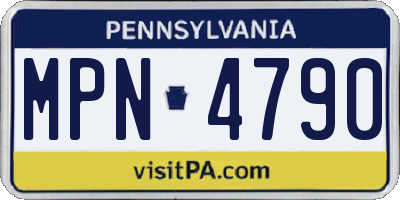 PA license plate MPN4790
