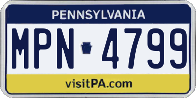 PA license plate MPN4799