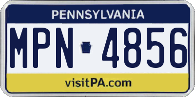 PA license plate MPN4856