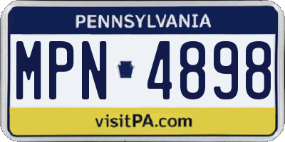 PA license plate MPN4898
