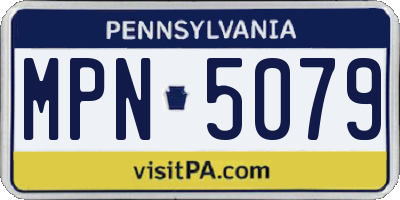 PA license plate MPN5079