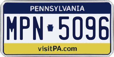 PA license plate MPN5096