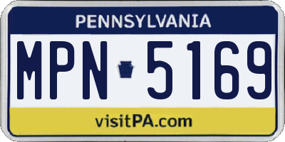 PA license plate MPN5169