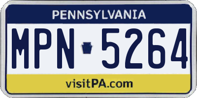PA license plate MPN5264