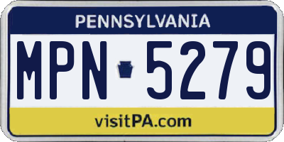 PA license plate MPN5279