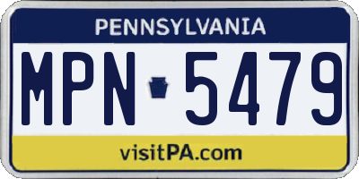 PA license plate MPN5479