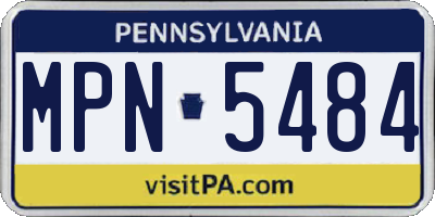 PA license plate MPN5484