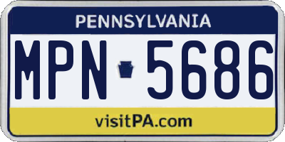 PA license plate MPN5686