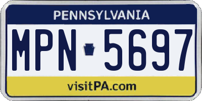 PA license plate MPN5697