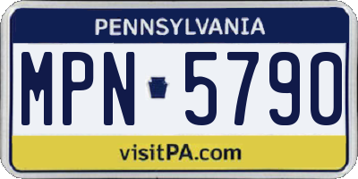 PA license plate MPN5790