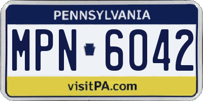 PA license plate MPN6042