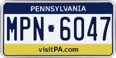 PA license plate MPN6047