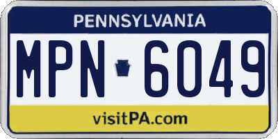 PA license plate MPN6049