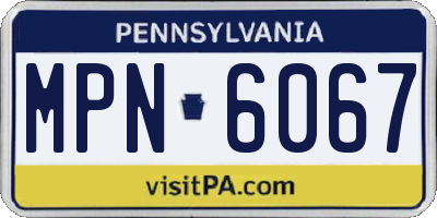 PA license plate MPN6067