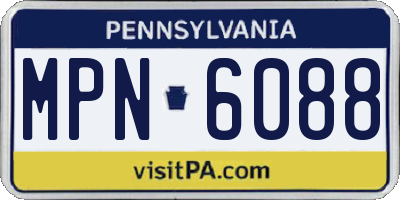 PA license plate MPN6088