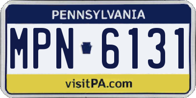 PA license plate MPN6131