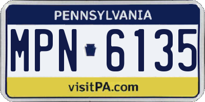PA license plate MPN6135