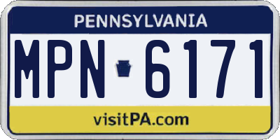 PA license plate MPN6171