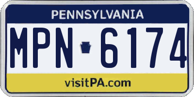 PA license plate MPN6174