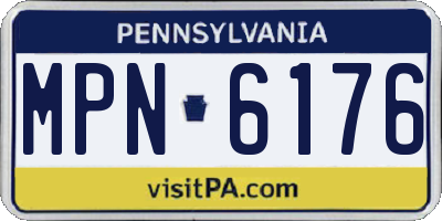 PA license plate MPN6176