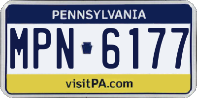 PA license plate MPN6177