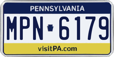 PA license plate MPN6179