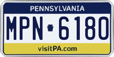 PA license plate MPN6180