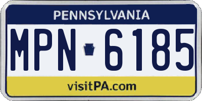 PA license plate MPN6185