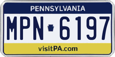PA license plate MPN6197
