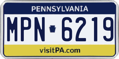 PA license plate MPN6219