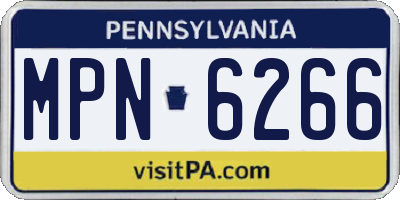PA license plate MPN6266