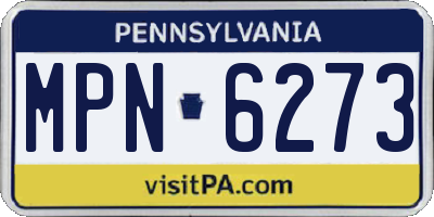 PA license plate MPN6273