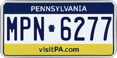 PA license plate MPN6277
