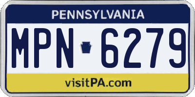 PA license plate MPN6279