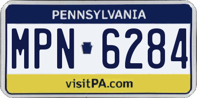 PA license plate MPN6284