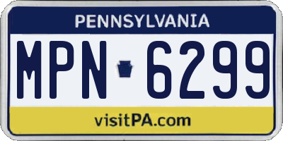 PA license plate MPN6299