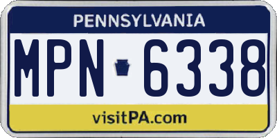 PA license plate MPN6338
