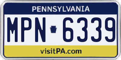 PA license plate MPN6339
