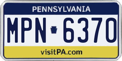 PA license plate MPN6370