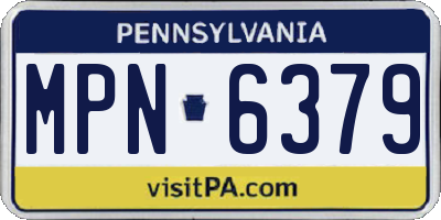 PA license plate MPN6379