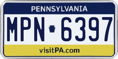 PA license plate MPN6397