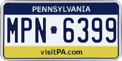 PA license plate MPN6399
