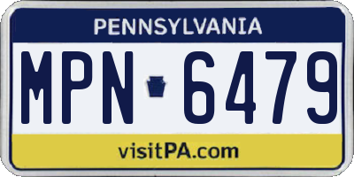 PA license plate MPN6479