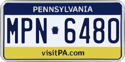 PA license plate MPN6480