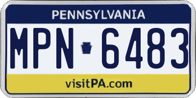 PA license plate MPN6483